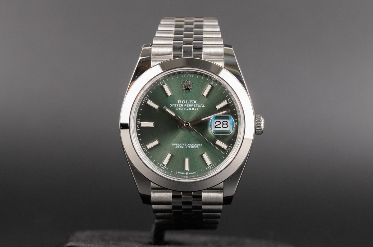 Rolex<br>126300 Datejust 41 Mint Green Dial