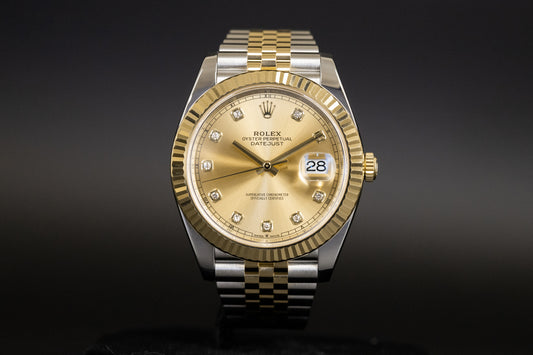Rolex<br>126333 Datejust 41 18k/SS Champagne Diamond Dial