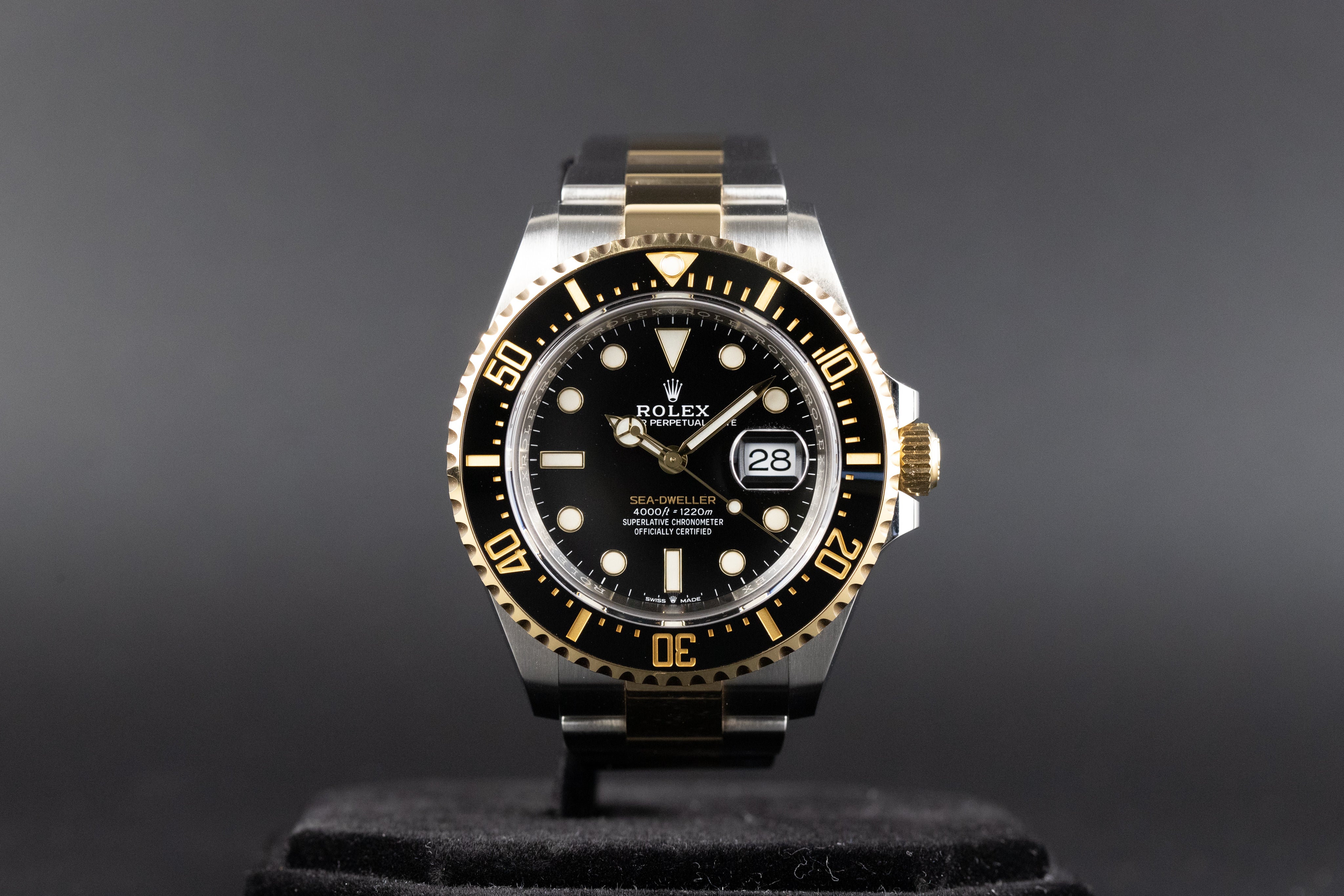 Rolex126603 Sea Dweller 18k SS Black Dial Newport Watch Club