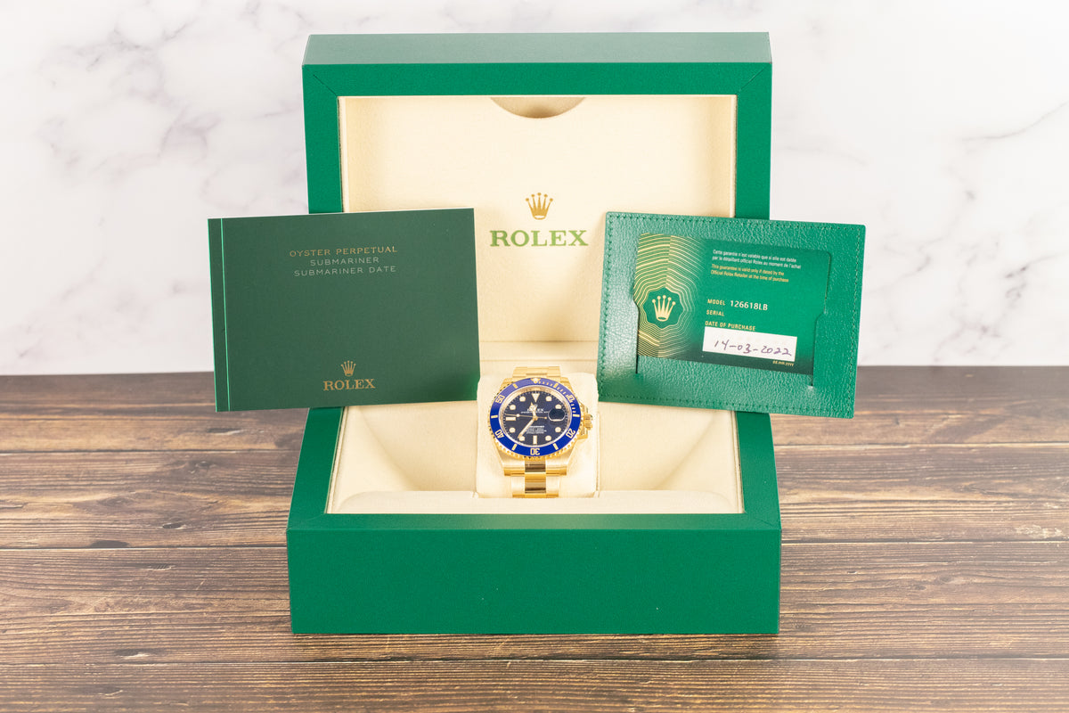 Rolex<br>126618LB Submariner 18k Blue Dial
