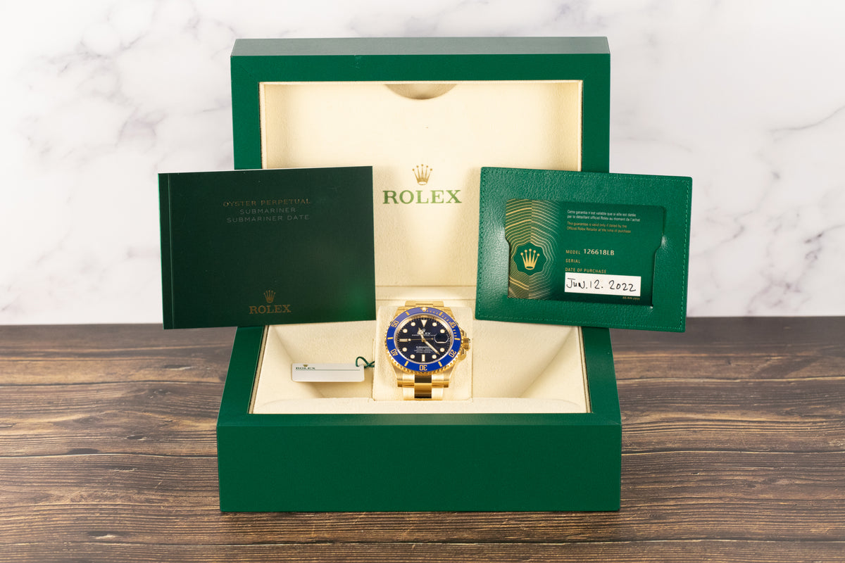 Rolex<br>126618LB Submariner 18k Blue Dial