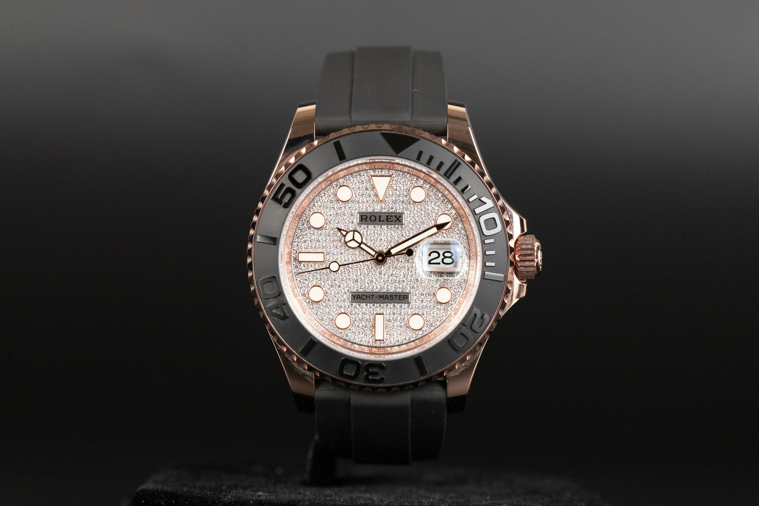 Rolex 126655 Yacht-Master 40 Oysterflex Pave Diamond Dial