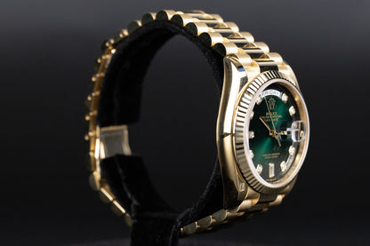 Rolex 128238 Day-Date 36 Green Ombre Dial