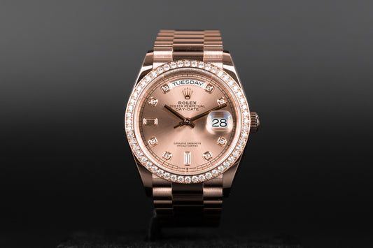 Rolex 128345RBR Day-Date 36 Diamond Bezel Diamond Dial