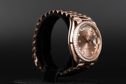 Rolex 128345RBR Day-Date 36 Diamond Bezel Diamond Dial