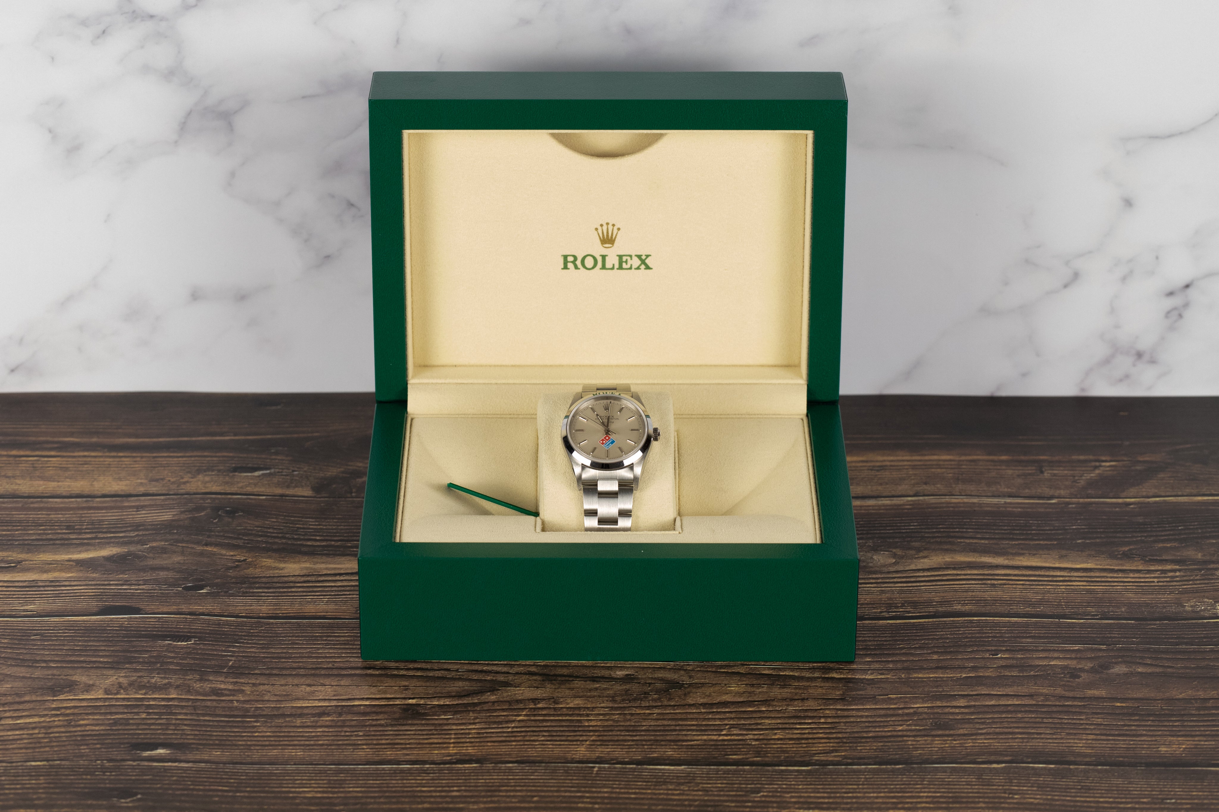 Rolex 14000 Oyster Perpetual Air King 34mm Dominos Dial – Newport