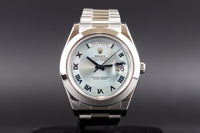 Rolex<br>218206 DayDate II Ice Blue Roman Numeral Dial