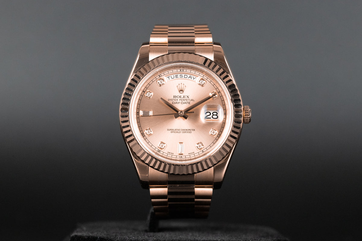 Rolex<br>218235 DayDate II Pink Diamond Dial