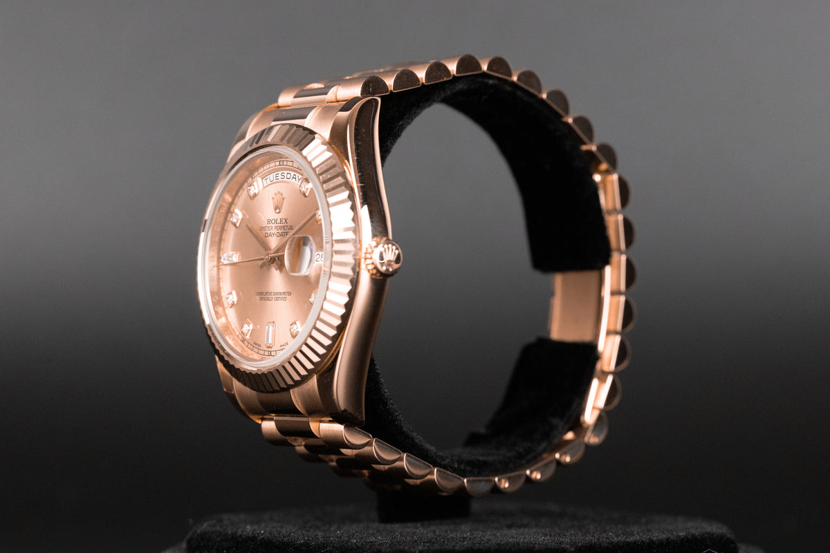 Rolex<br>218235 DayDate II Pink Diamond Dial