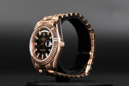 Rolex 218235 DayDate II Ruby Dial