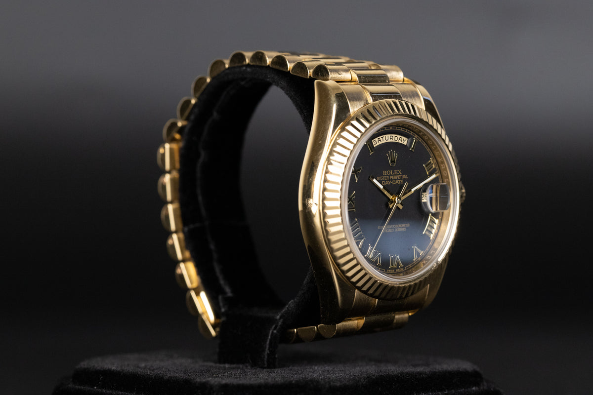 Rolex<br>218238 DayDate II Black Roman Numeral Dial