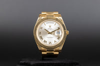 Rolex<br>218238 DayDate II Silver Roman Numeral Dial New Old Stock