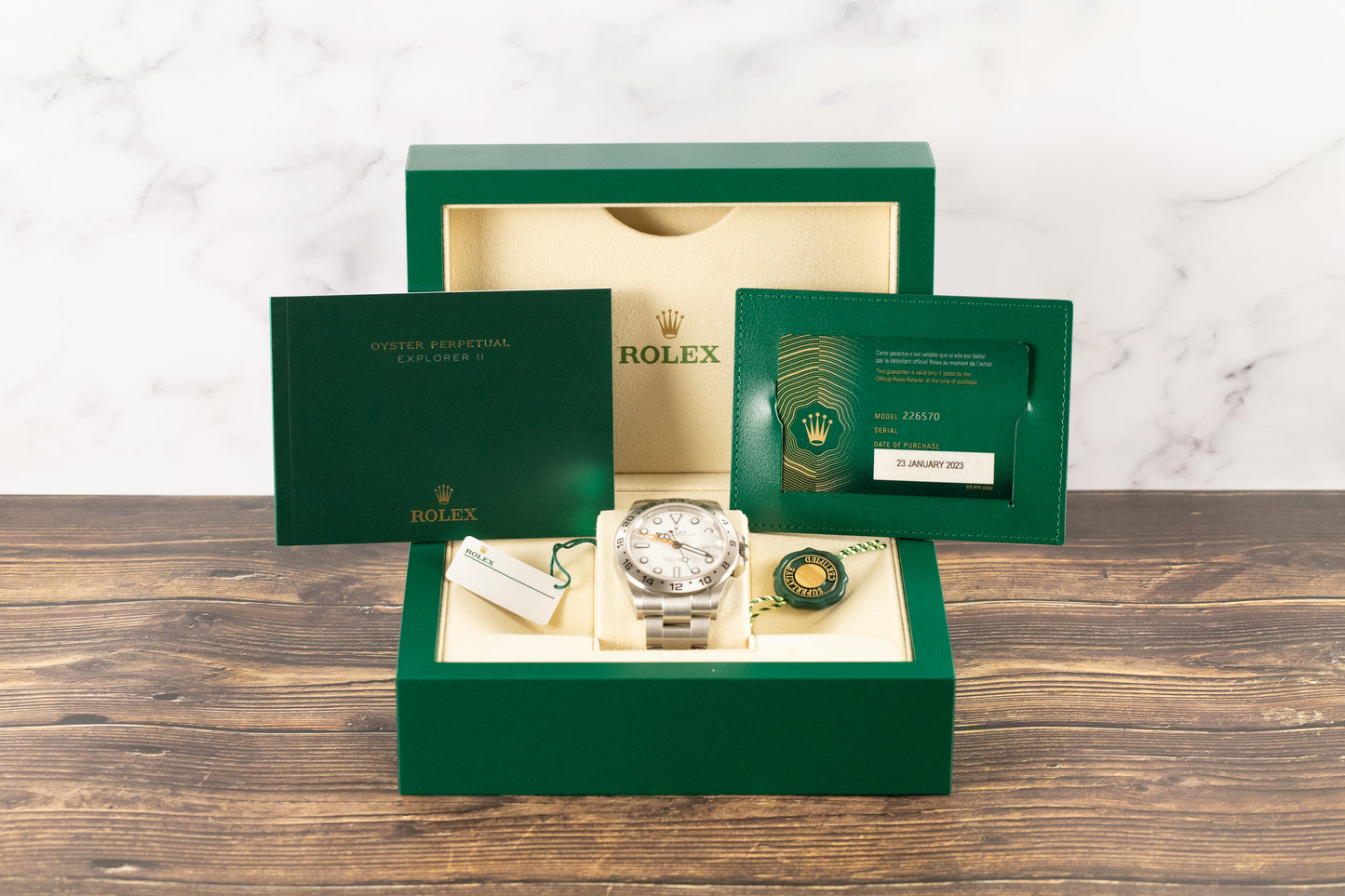 Rolex 226570 Explorer II White Dial