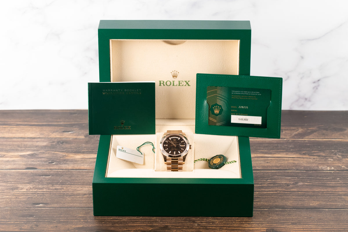 228235 Rolex228235 DayDate 40 Eisenkiesel Diamond Dial – Newport Watch Club