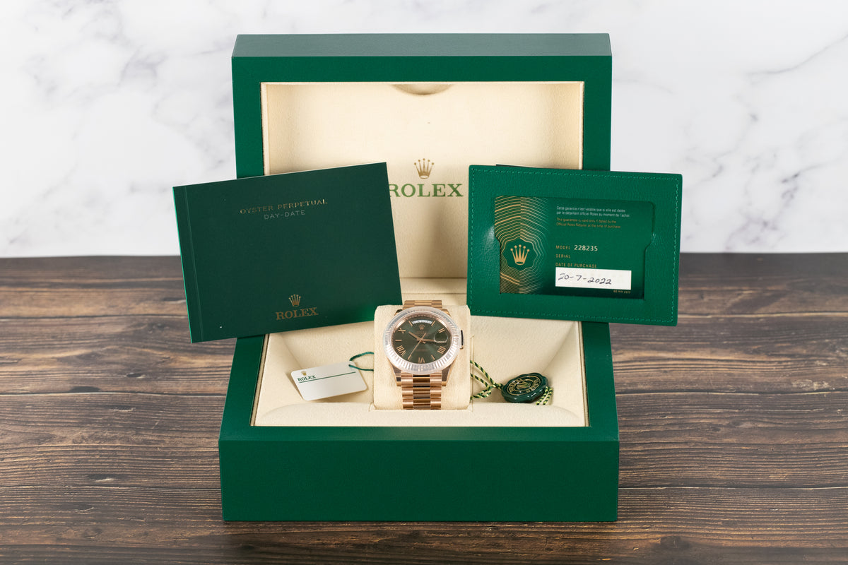 Rolex<br>228235 DayDate 40 Olive Green Dial