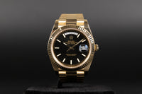 Rolex<br>228238 DayDate 40 Black Diagonal Motif Dial