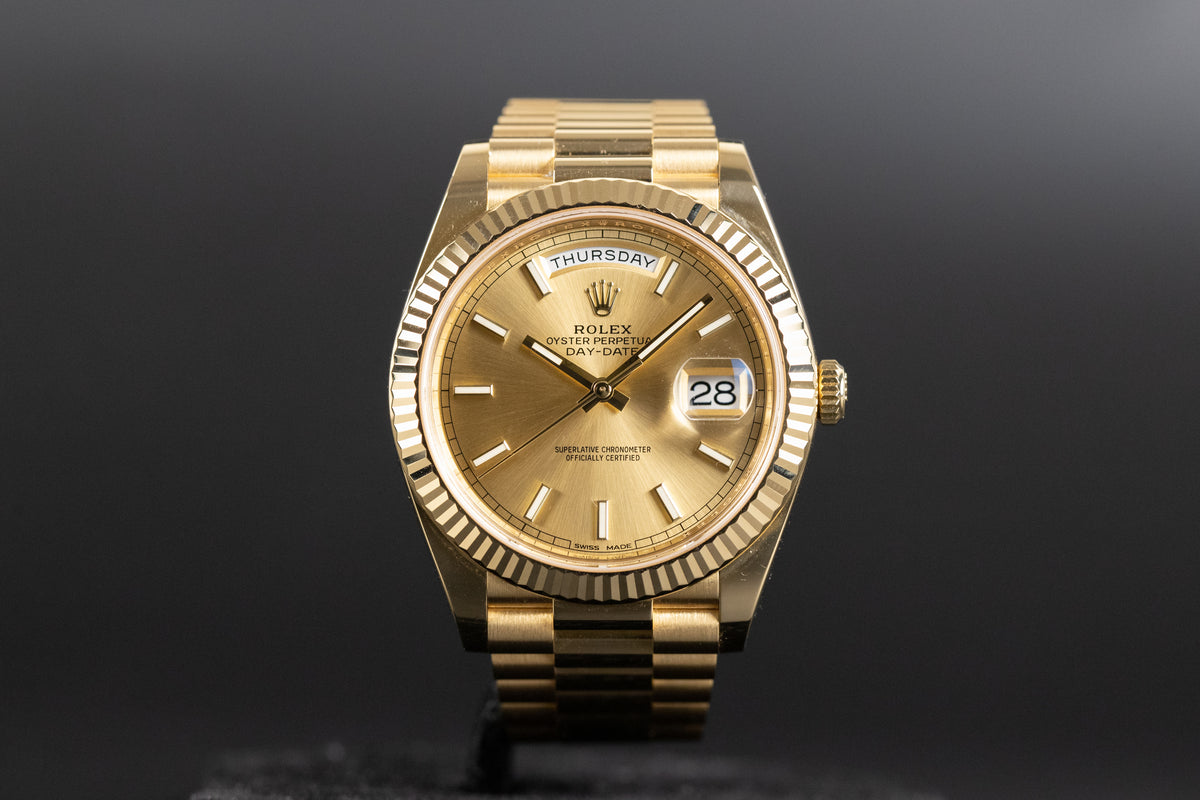 Rolex<br>228238 DayDate 40 Champagne Index Dial