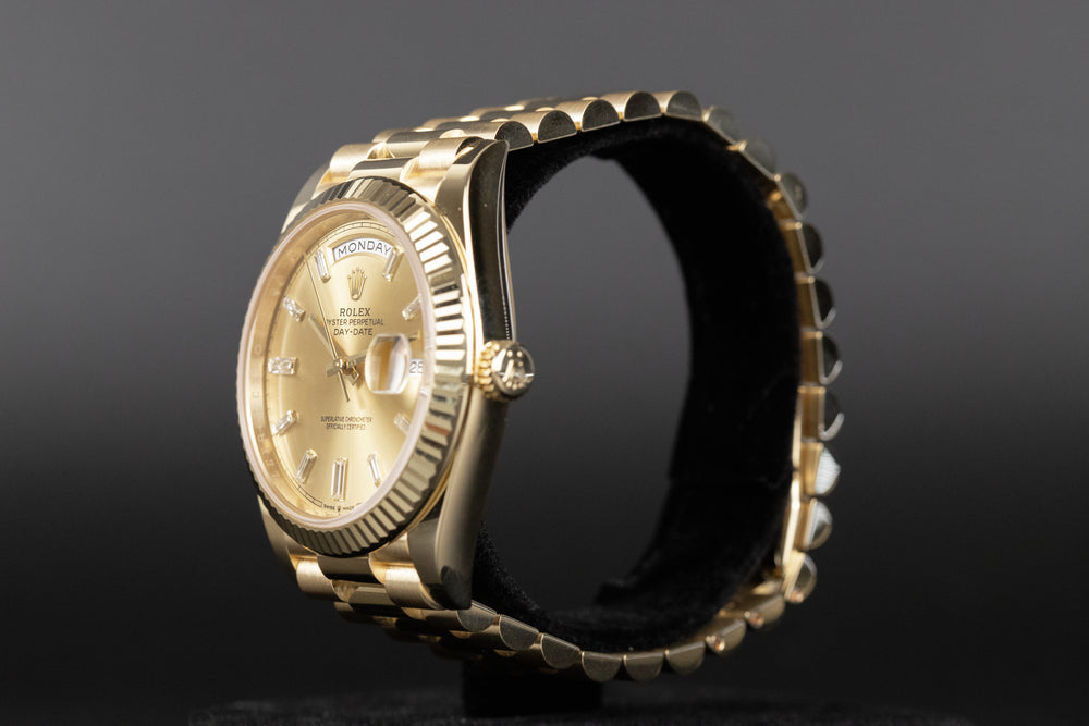 Rolex<br>228238 DayDate 40 Champagne Diamond Dial