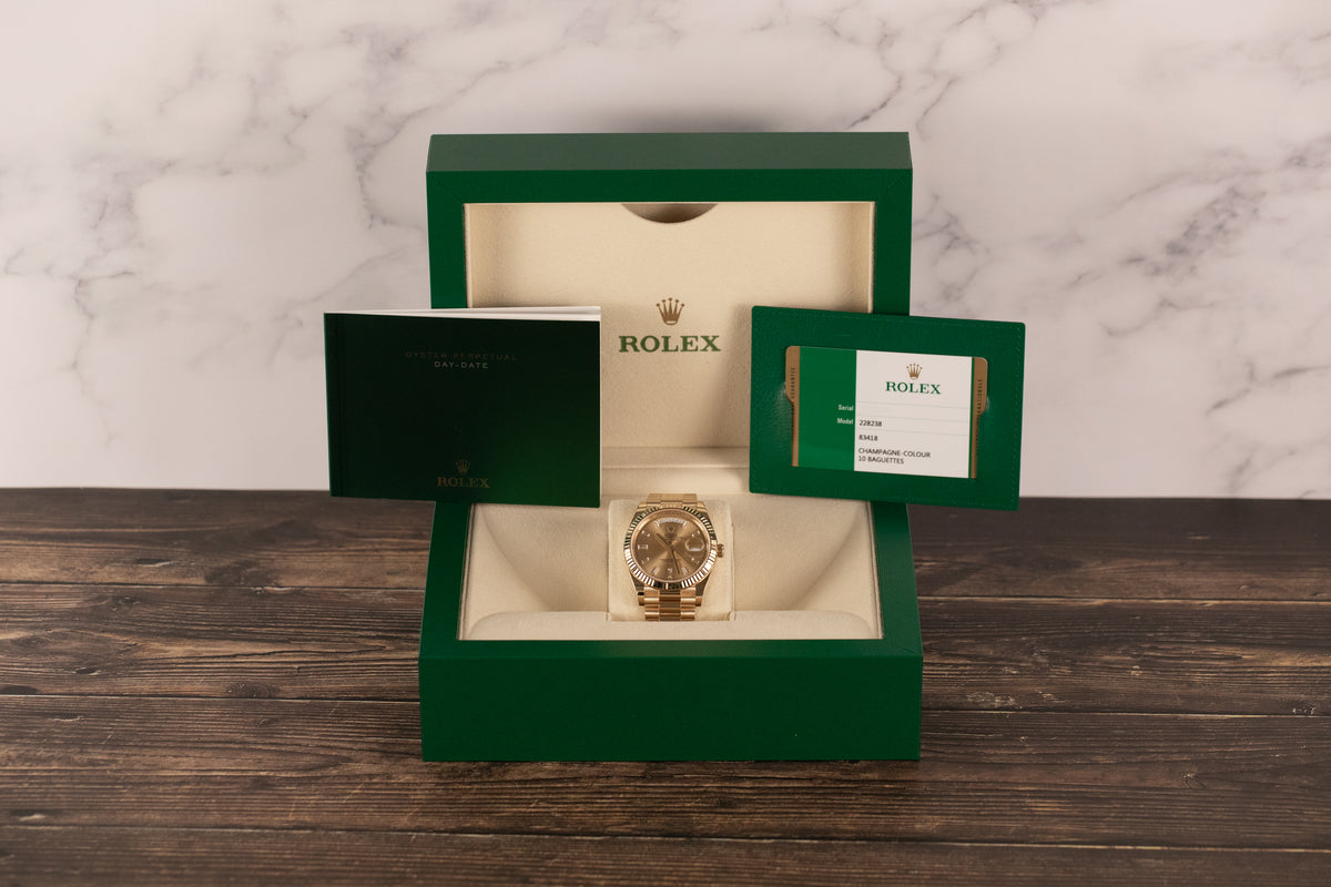 Rolex<br>228238 DayDate 40 Champagne Diamond Dial