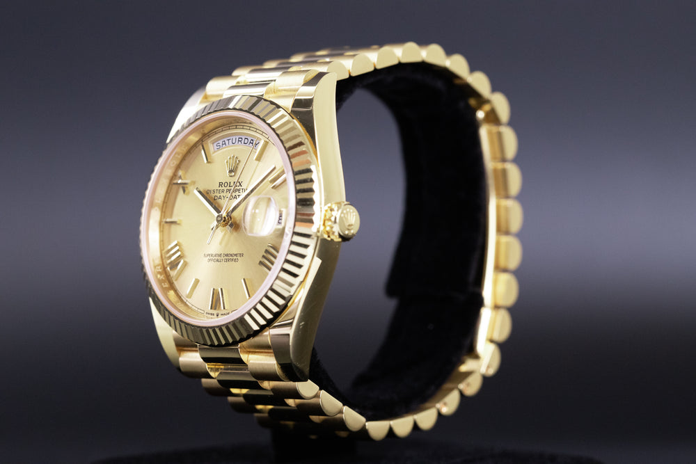 Rolex<br>228238 DayDate 40 Champagne Roman Numeral Dial