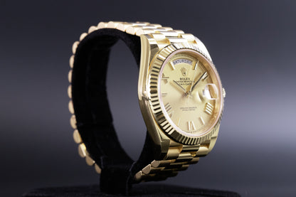 Rolex<br>228238 DayDate 40 Champagne Roman Numeral Dial