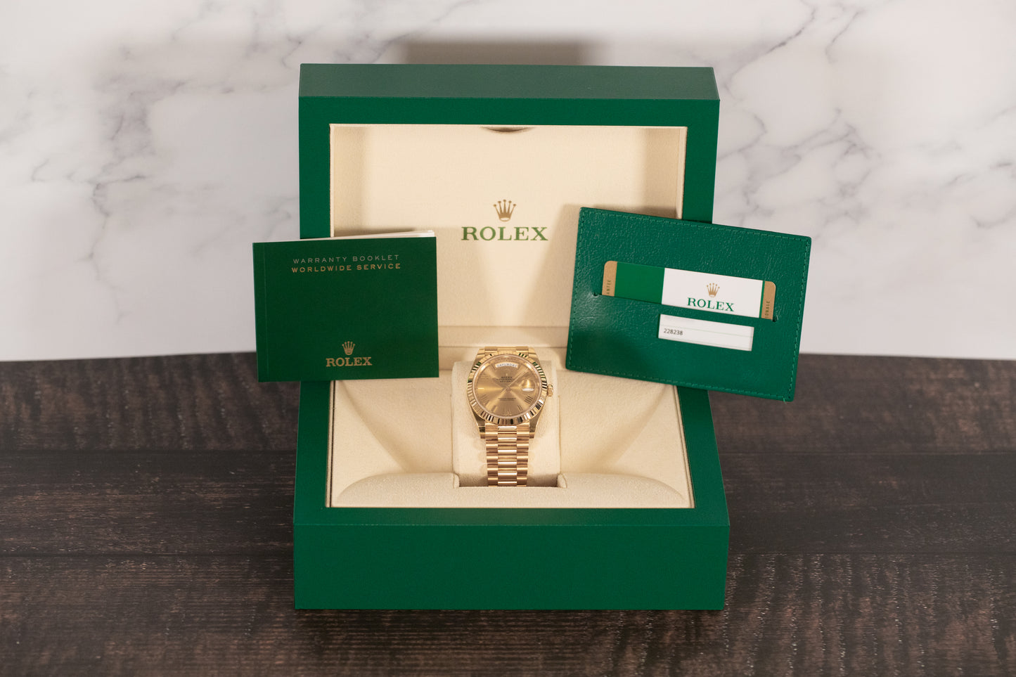 Rolex<br>228238 DayDate 40 Champagne Roman Numeral Dial