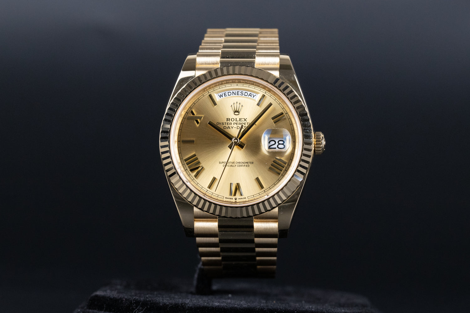 Rolex 228238 DayDate 40 Champagne Roman Numeral Dial