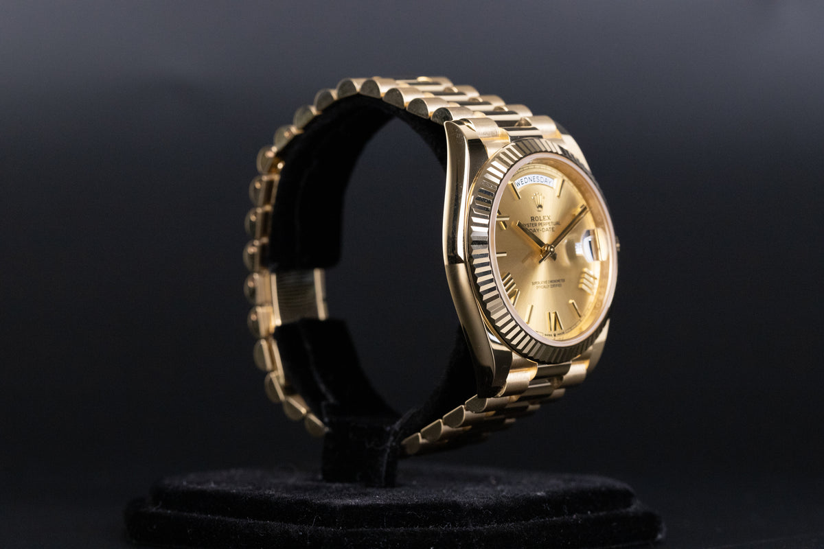 Rolex<br>228238 DayDate 40 Champagne Roman Numeral Dial