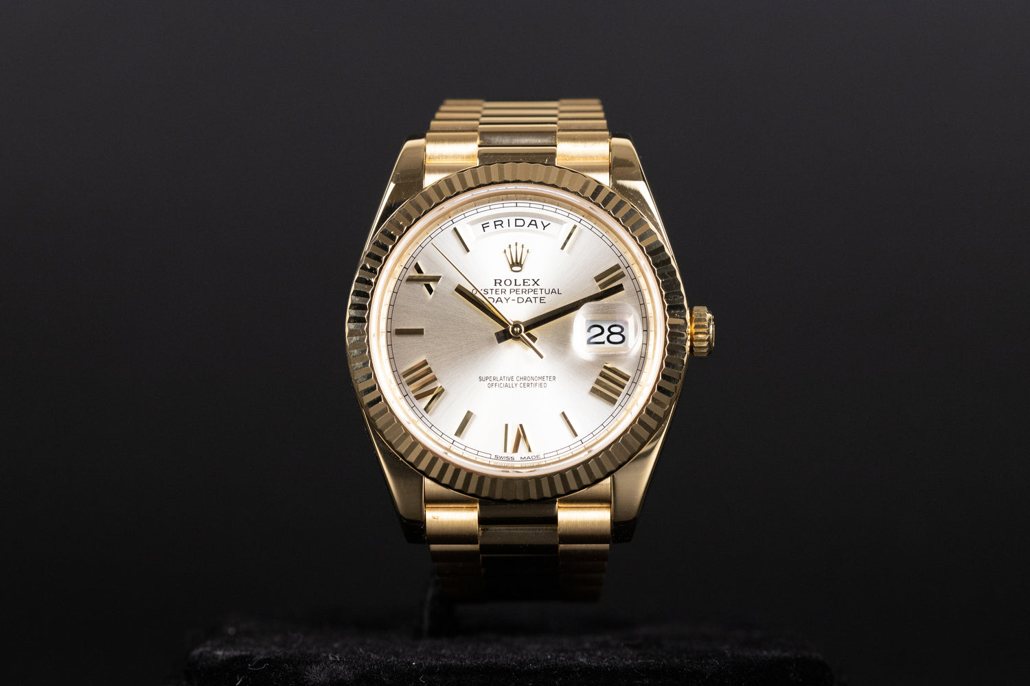 Rolex 228238 DayDate 40 Silver Roman Numeral Dial