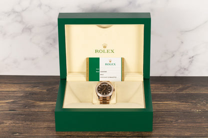 Rolex 228345RBR DayDate 40 Rose Gold Baguette Diamond Dial Diamond Bezel