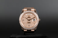 Rolex<br>228345RBR DayDate 40 Rose Gold Pave Diamond Dial Diamond Bezel