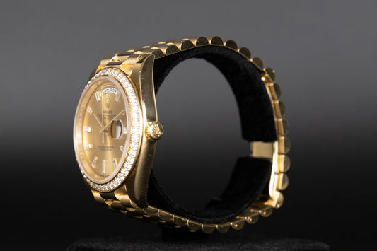 Rolex 228348RBR DayDate 40 Baguette Diamond Dial Diamond Bezel