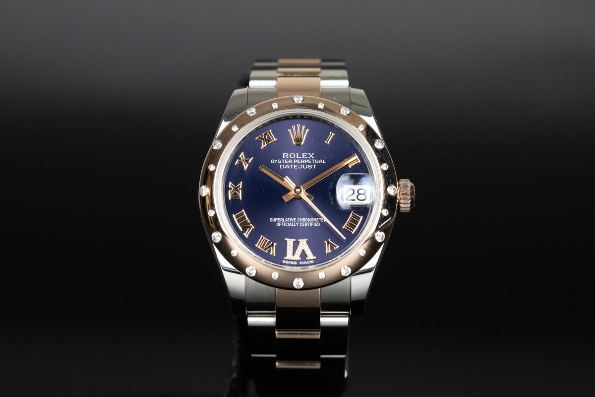 Rolex<br>178341 Datejust 31 Purple Dial Diamond Bezel