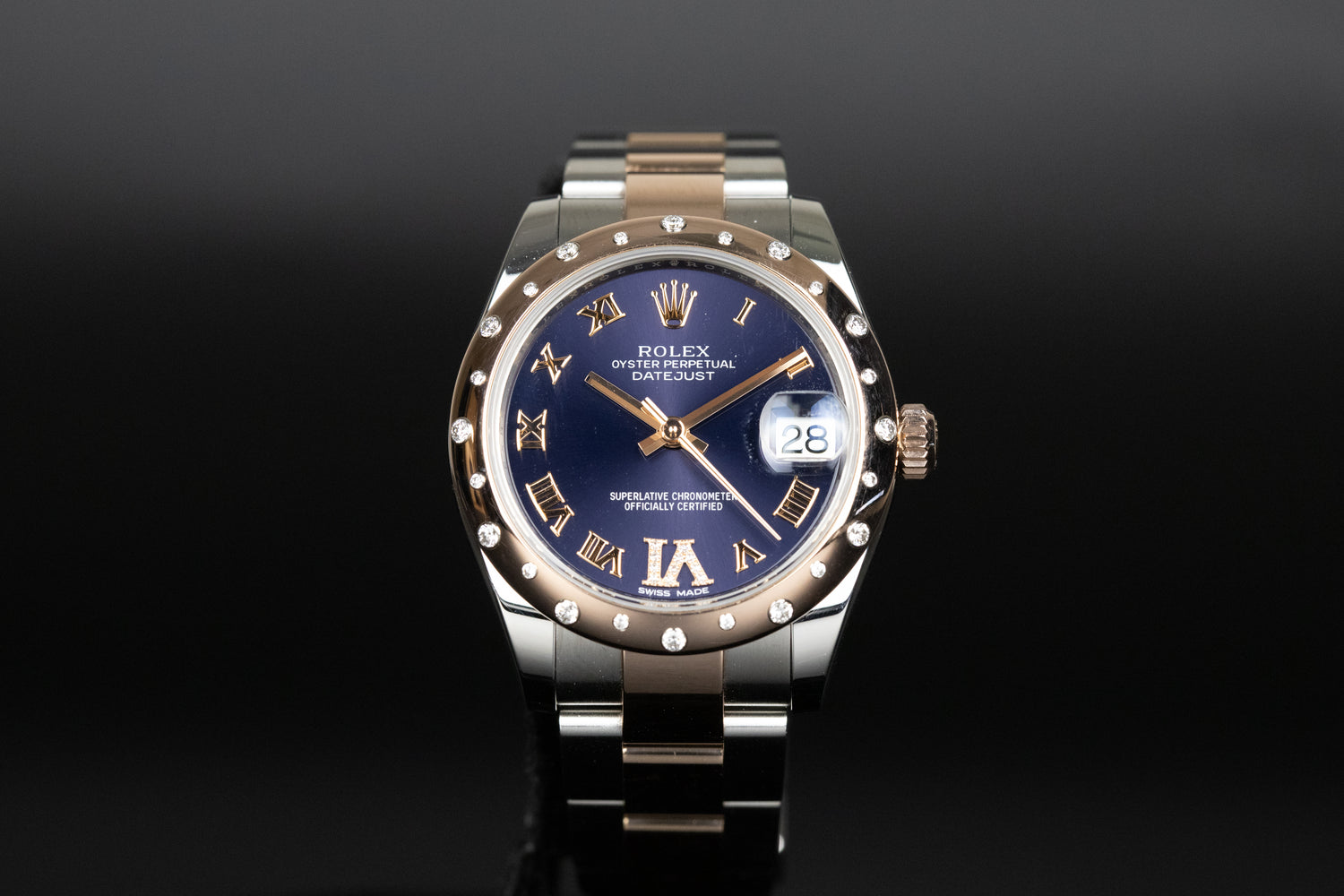 Rolex 178341 Datejust 31 Purple Dial Diamond Bezel