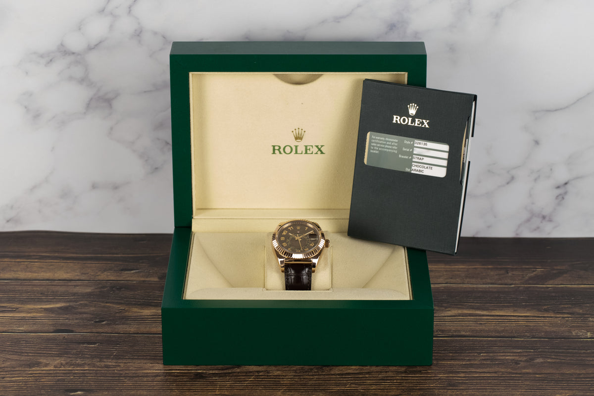 Rolex<br>326135 Sky-Dweller Chocolate Arabic Dial