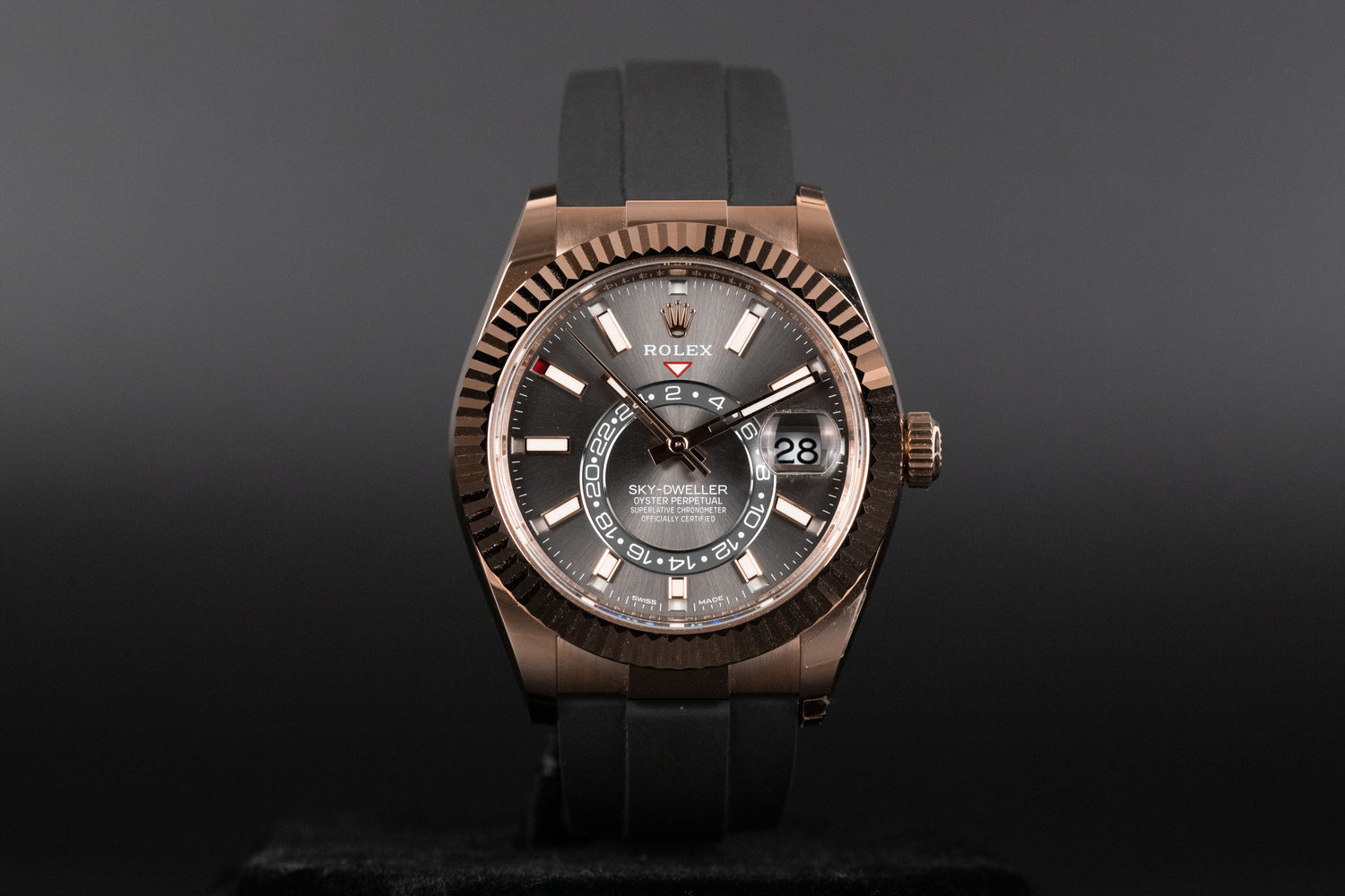 Rolex 326235 Sky-Dweller Oysterflex Rhodium Dial