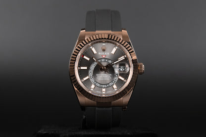 Rolex 326235 Sky-Dweller Oysterflex Rhodium Dial