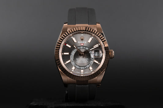 Rolex 326235 Sky-Dweller Oysterflex Rhodium Dial