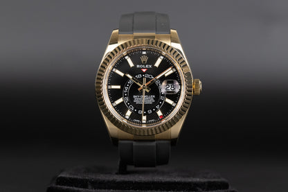Rolex 326238 Sky-Dweller Oysterflex Black Dial