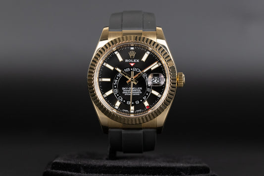 Rolex 326238 Sky-Dweller Oysterflex Black Dial