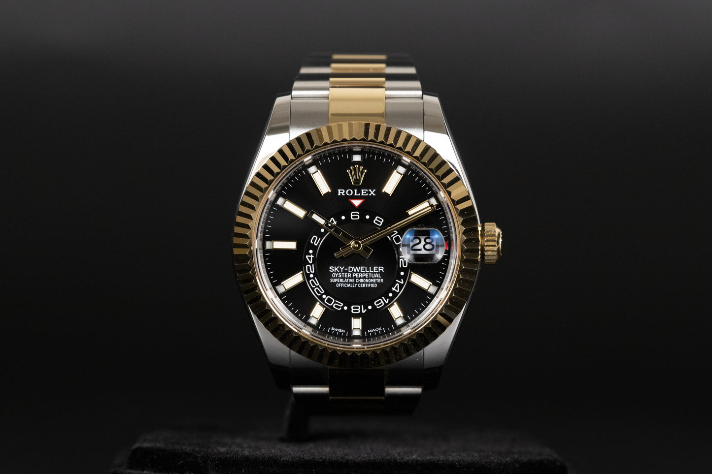 Rolex 326933 Sky-Dweller SS/18k Black Dial