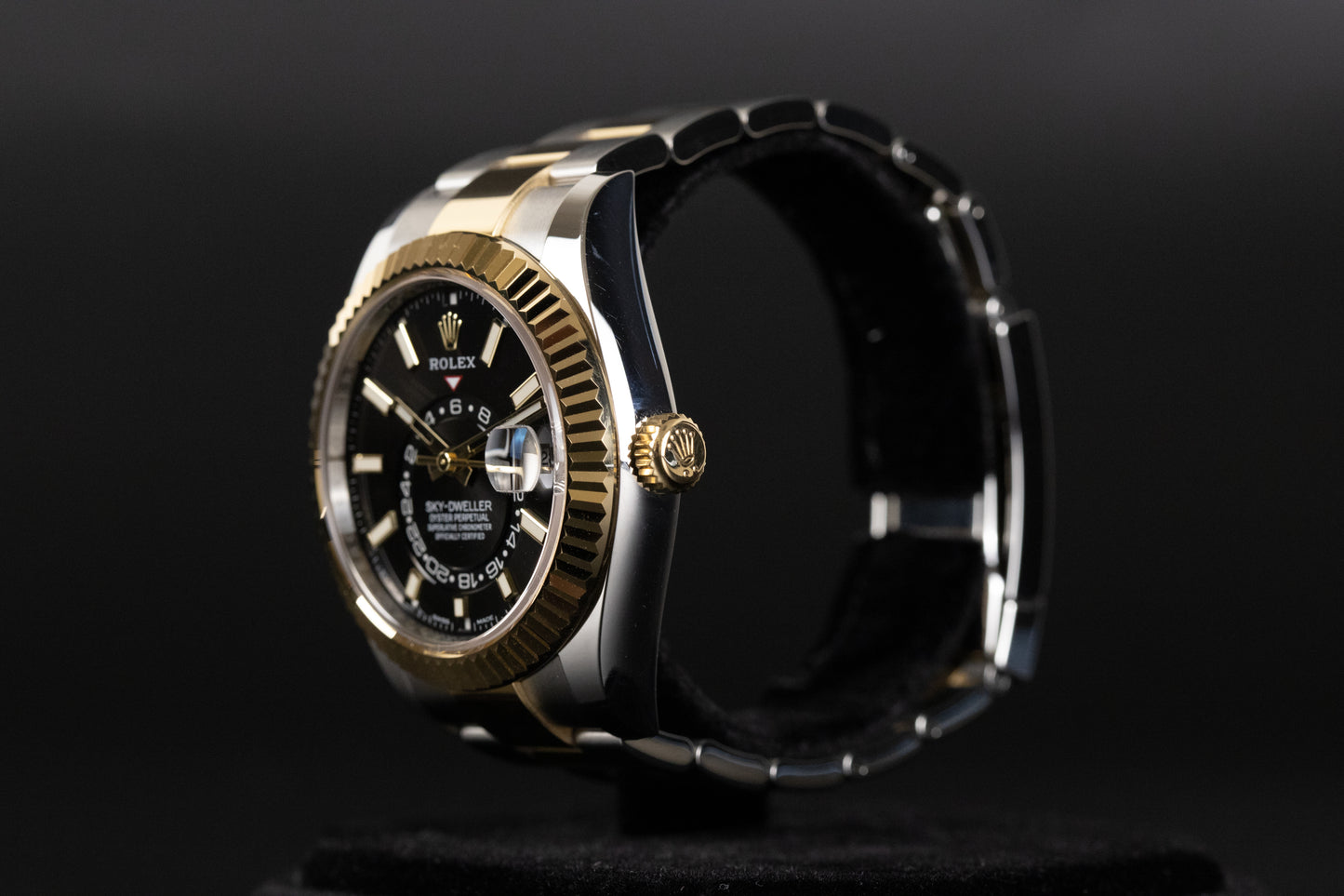 Rolex 326933 Sky-Dweller SS/18k Black Dial