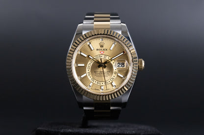 Rolex 326933 Sky-Dweller SS/18k Champagne Dial