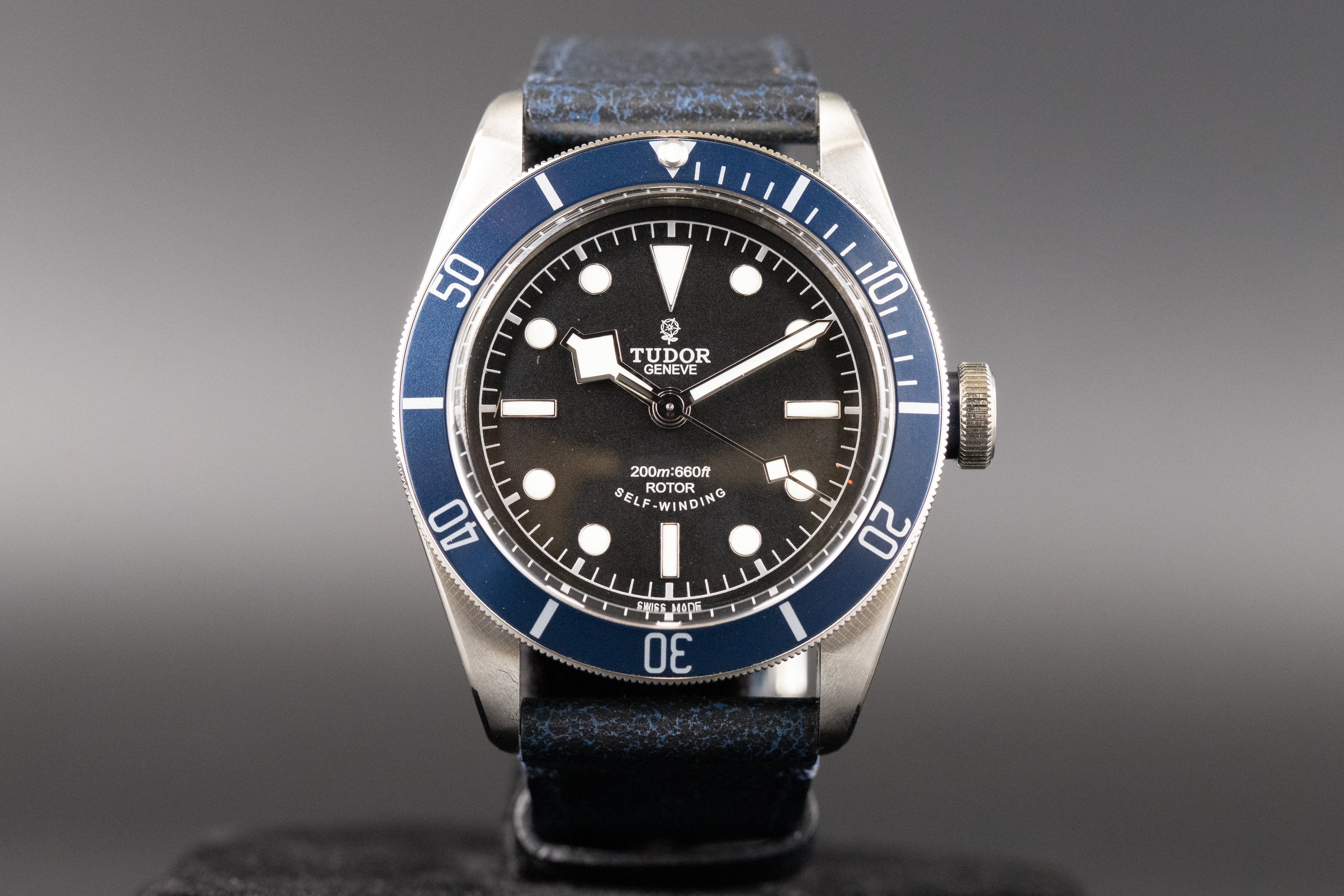 Tudor79220B Black Bay Blue Rose Newport Watch Club