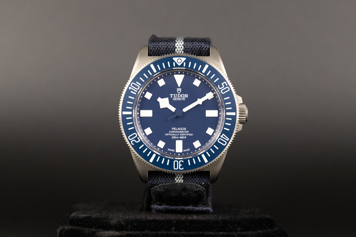 Tudor<br>M25707B Pelagos FXD Titanium Blue Dial