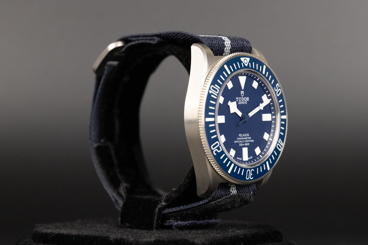 Tudor<br>M25707B Pelagos FXD Titanium Blue Dial