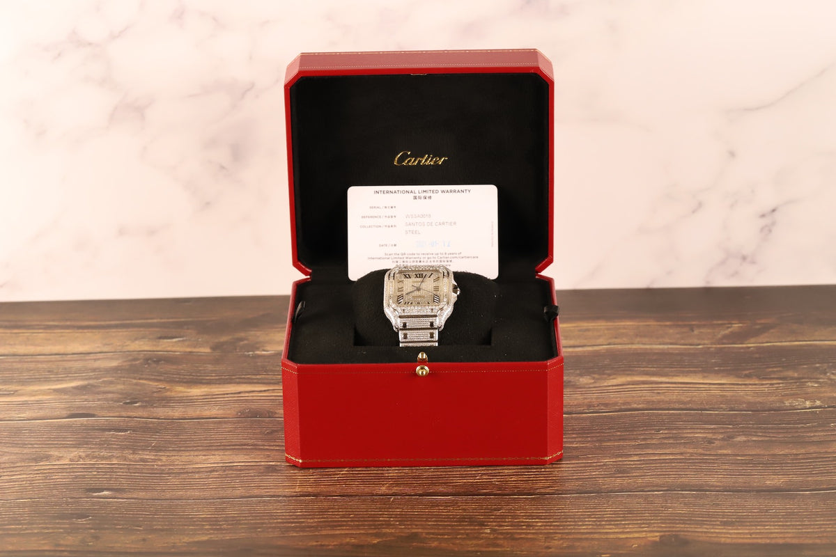Cartier<br>WSSA0018 Santos De Cartier Custom Diamond
